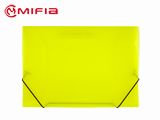 PP Elastic File Folder with Clip - Yellow