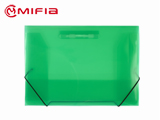PP Elastic File Folder with Clip - Green 