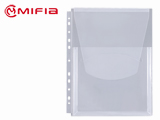 11-Hole Polypropylene Sheet Protector for Binders with Turn-in Flap